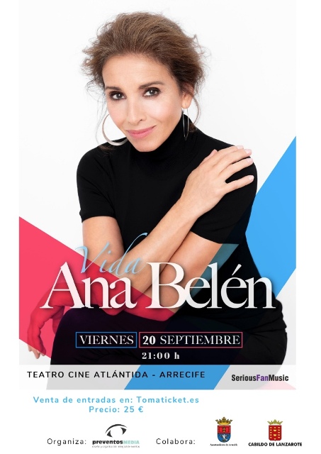 Ana Belén actuará el viernes, 20 de septiembre, en Arrecife. La artista madrileña presentará su nuevo disco titulado ‘Vida’.